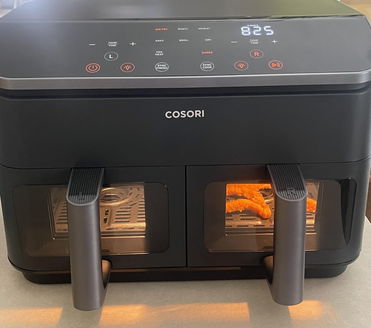 Cosori Dual Air Fryer 9Qt, 10-in-1, Double Baskets, Sync Cook & Finish, Dishwasher Safe customer photo 1