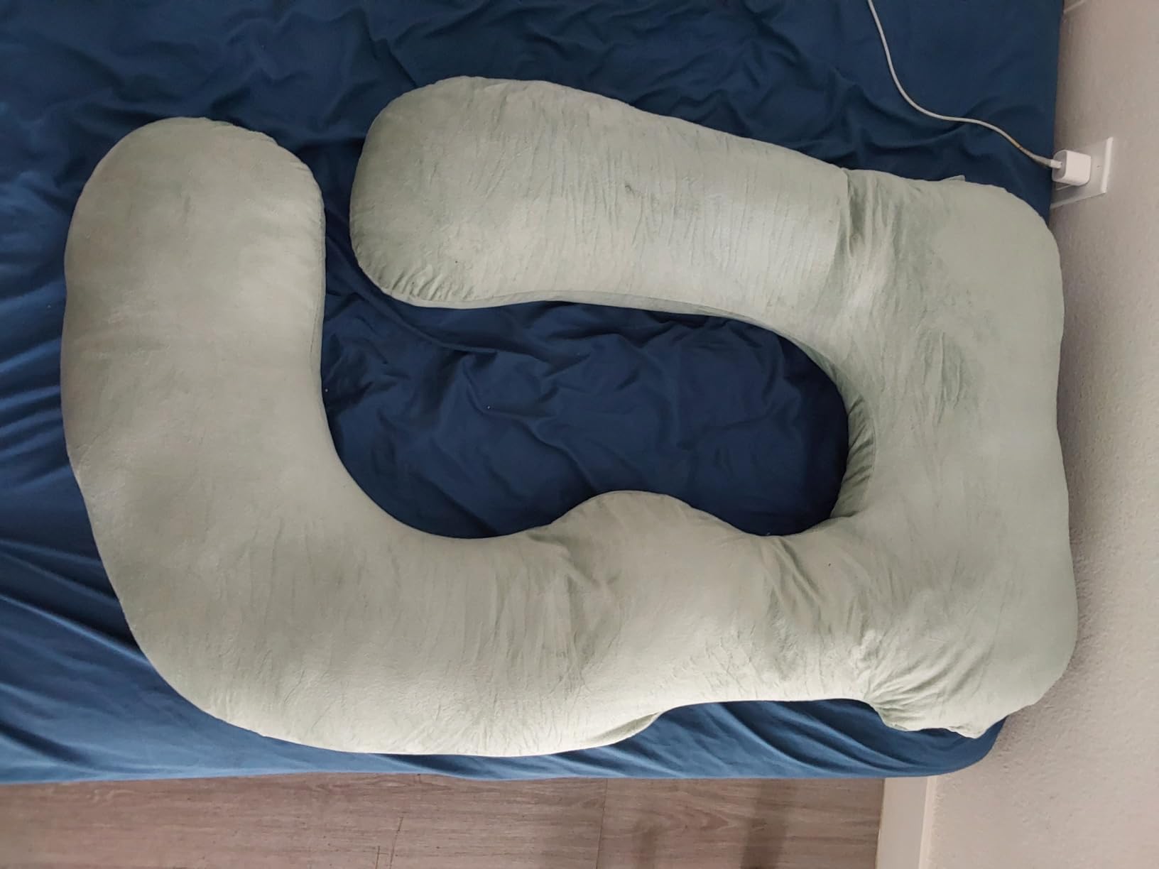 MOON PARK Pregnancy Pillows for Sleeping - 57 Inch U Shaped Full Body Maternity Pillow with Removable Cover - Support for Back, Legs, Belly, Hips - Grey customer photo 2