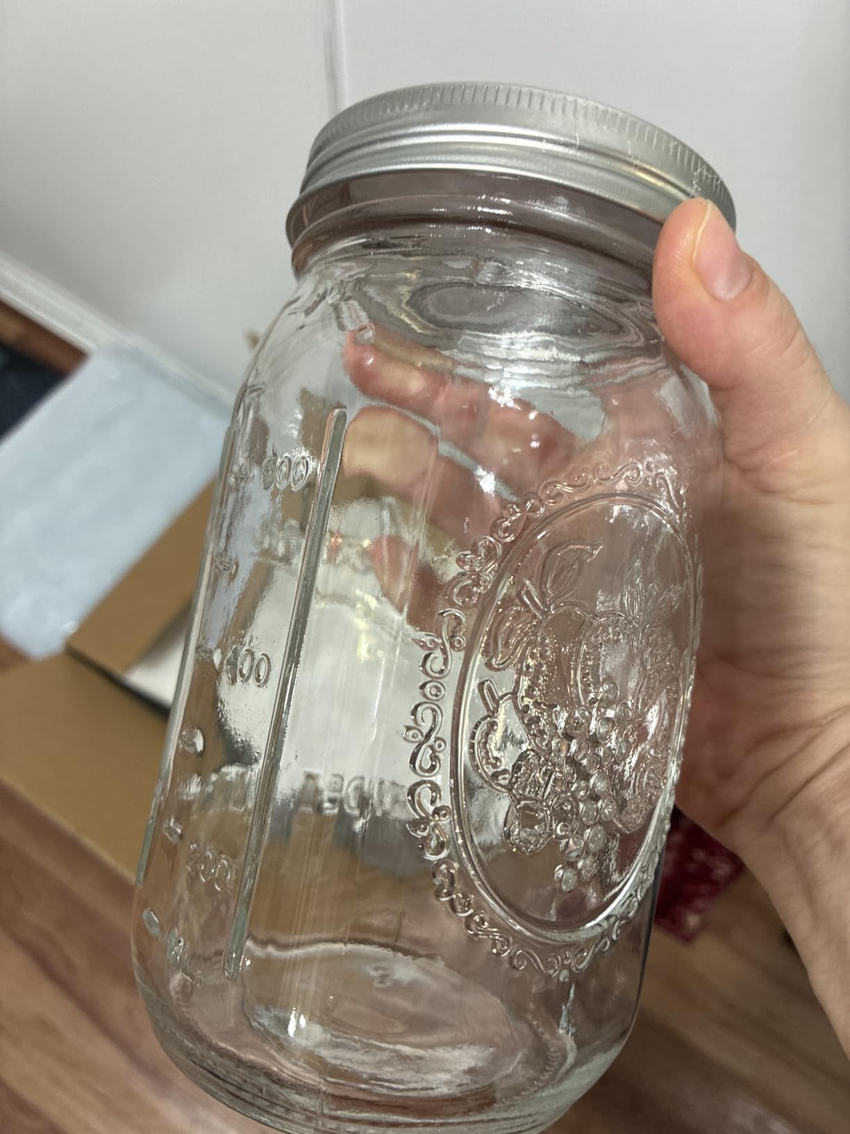 Mason Jars 32 oz,12 Pack Quart Wide Mouth Mason Jar With Airtight Lids,Glass Canning Jars for Fermenting, Pickling,Meal Prep,Overnight Oats & Centerpieces customer photo 2