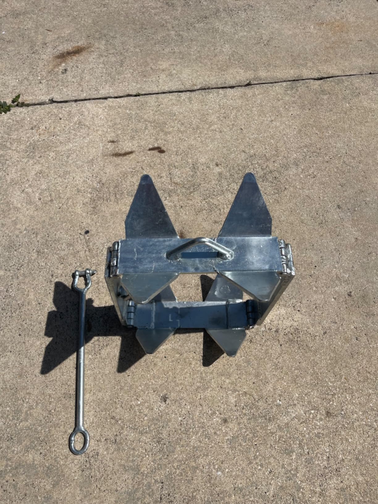 Better Boat Box Anchor for Boats, Folding Boat Anchor Hot Dip Galvanized, Double Sided Slide Anchor for Pontoon Fishing and Cabin Cruiser, Multiple Sizes customer photo 1