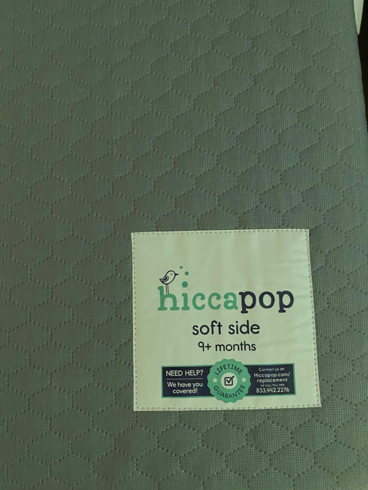 Hiccapop Baby Crib Mattress, Waterproof, Dual Sided Foam Baby Mattress, Firm Side for Babies, Soft Memory Foam Side for Toddlers, Made in USA customer photo 2