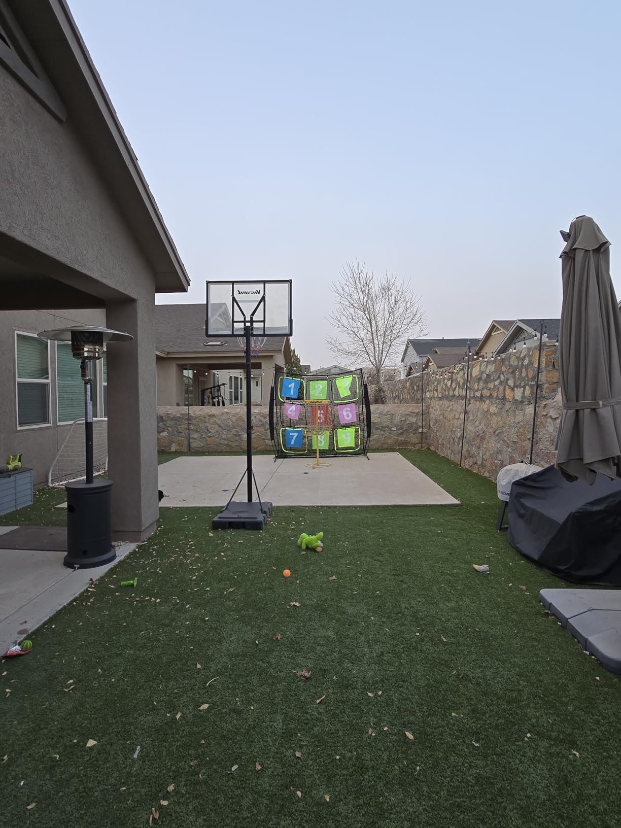 Disc Golf Net Portable 7x7ft with 9 Target Multifunctional Practice Net Disc Golf Target Net for Backyard Indoor Outdoor Game customer photo 1