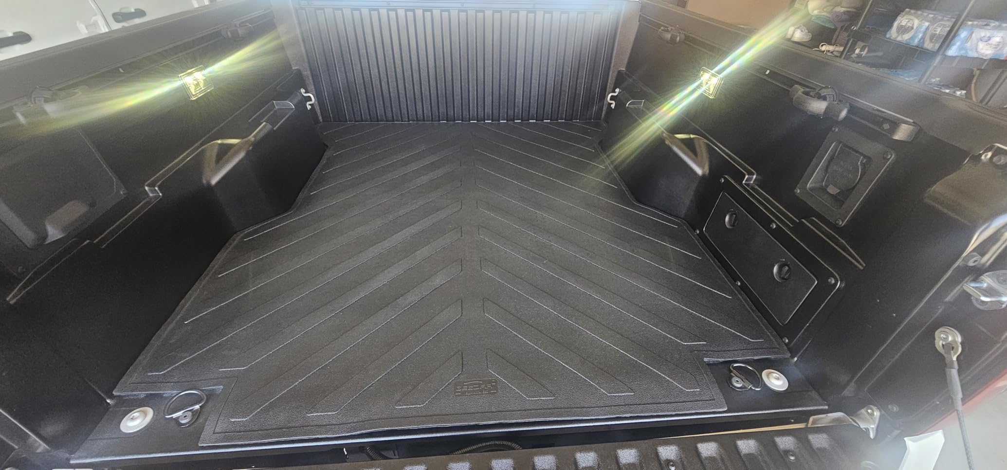 GEEDAR Heavy Duty Rubber Bed Mat for 2015-2026 Ford F-150 5.5 ft CrewCab Bed Liner, Includes 22-26 Lightning Crew/Super Crew, All Weather F-150 5.5 ft Bed Mat, Ford F150 Accessories, Black customer photo 2