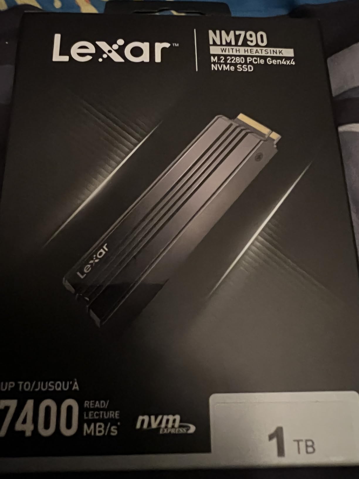 Lexar 1TB NM790 SSD with Heatsink PCIe Gen4 NVMe M.2 2280 Internal Solid State Drive, Up to 7400/6500 MB/s, Compatible with PS5 (LNM790X001T-RN9NU) customer photo 2