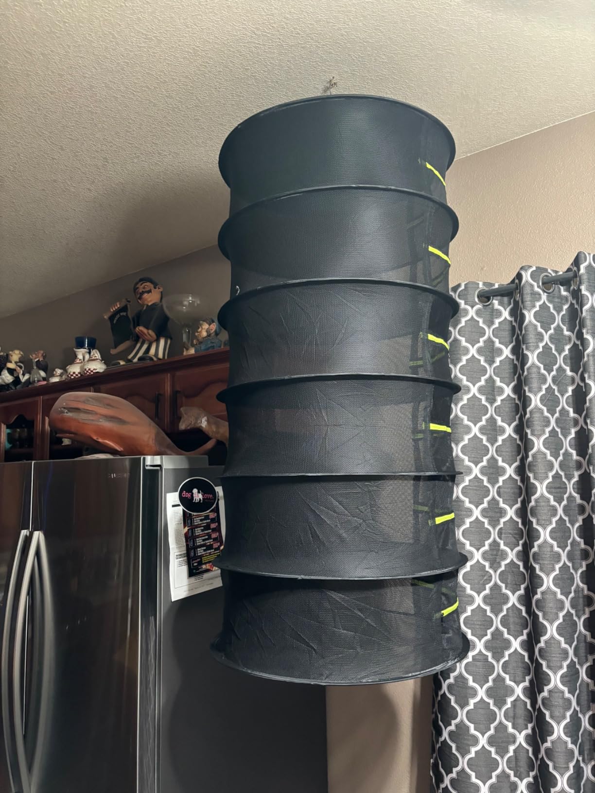MEKOLIFE Herb Drying Rack with Mesh Design, Hanging Drying Rack with Green Zipper & Garden Pruning Shears - Versatile Plant Drying Solution (6 Layers) customer photo 2