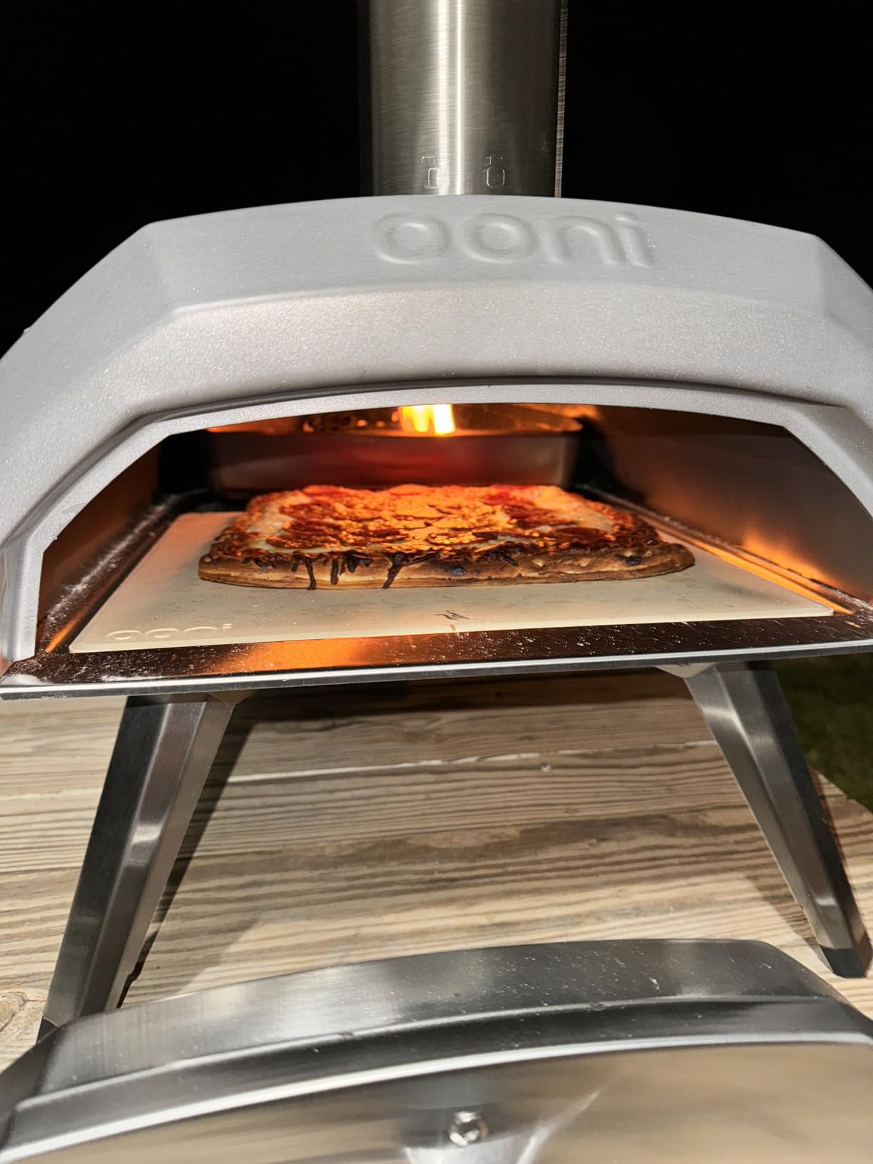 Ooni Karu 12 Multi-fuel Outdoor Portable Pizza Oven - Reaches 950F and Cooks 12 Inch Pizzas in 60 Seconds, Versatile Wood or Propane Gas Fired Grill with Pizza Stone customer photo 2