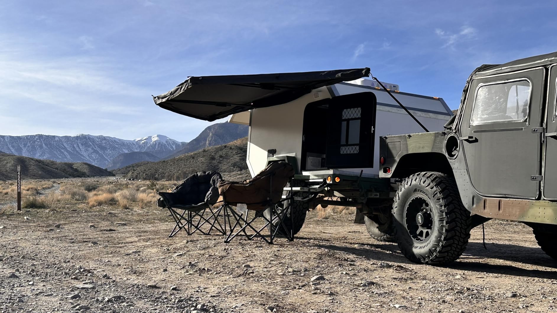 Overland Vehicle Systems 19609917 HD Nomadic 180 LTE Awning Universal | 59 Sq Ft of Coverage | Dark Gray Fabric with Black Travel Cover customer photo 2