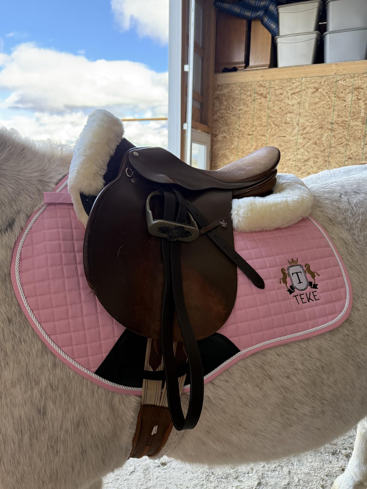 T TEKE Close Contact Saddle Pads,100% Cotton English Saddle Pads for Horses with Moisture-Wicking and Breathable Lining customer photo 1