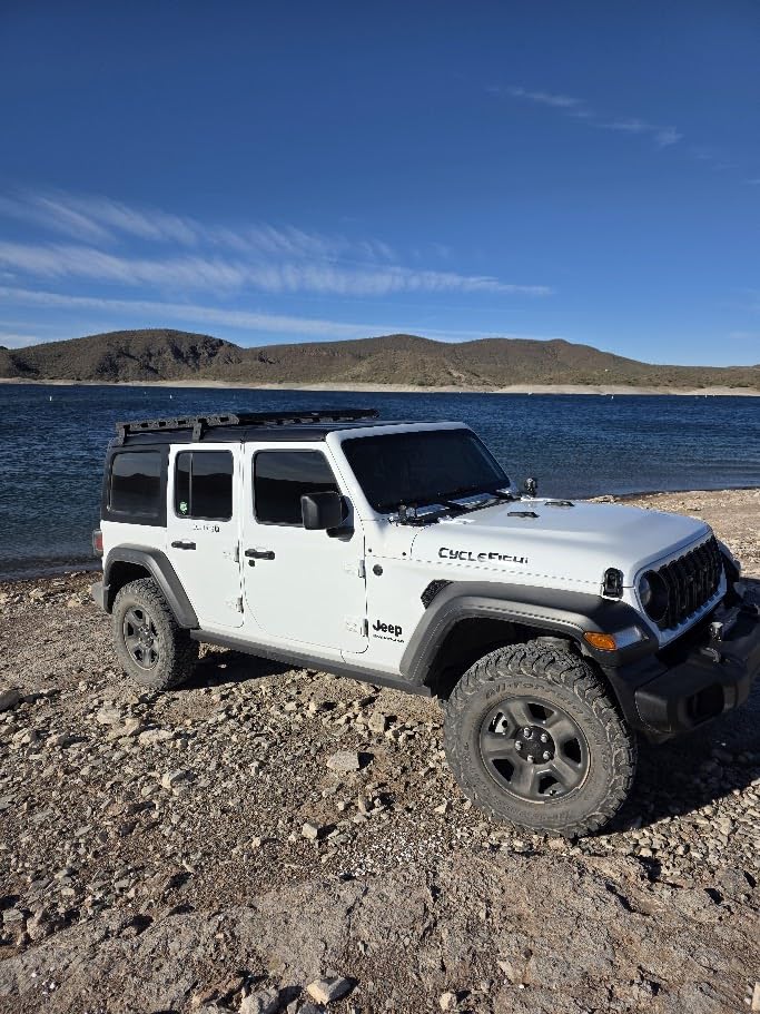 Hooke Road JK Roof Rack Aluminum Crossbars Overland Cargo Carrier for 2007-2018 Jeep Wrangler JK 2/4 Doors (Hard Top Only) customer photo 1