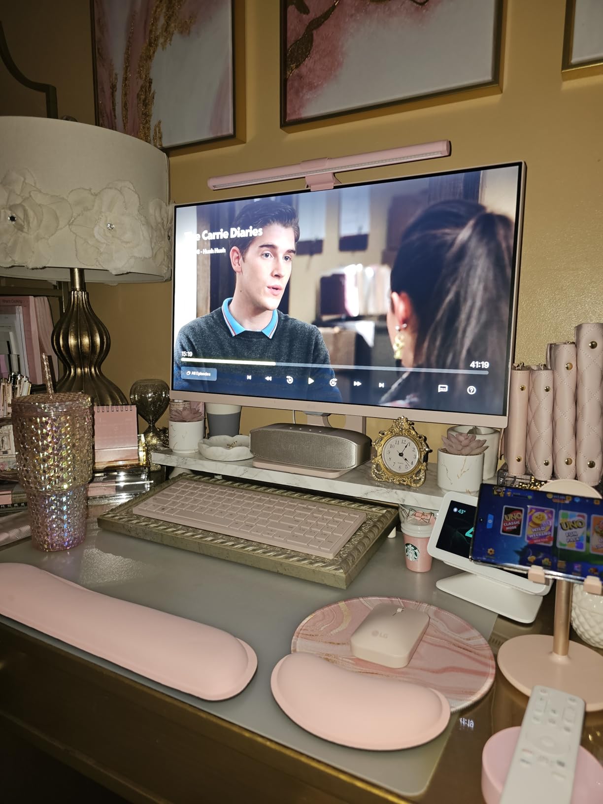 Quntis Computer Monitor Light Bar with Remote, Eye-Care Monitor Light Backlight Desk Lamp for Home Office Gaming, Stepless Dimming Brightness and Color Temperature, No Screen Glare, Gray customer photo 1