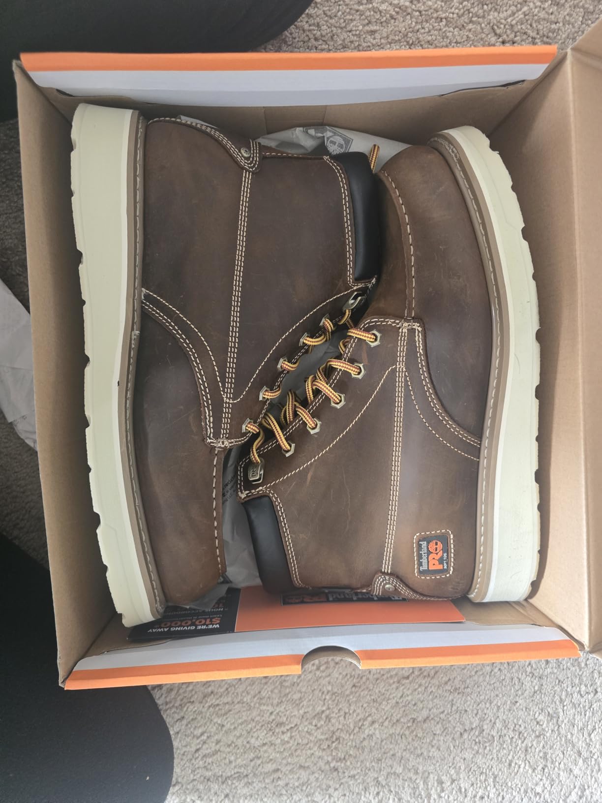 Timberland PRO Men's Gridworks Wedge 6 Inch Moc Soft Toe Waterproof Industrial Work Boot customer photo 2