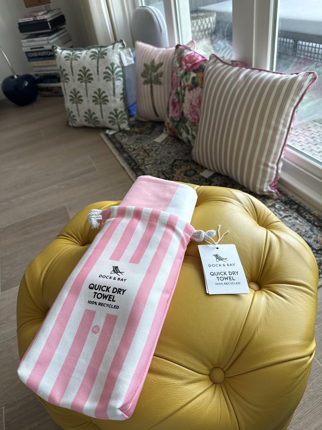 Dock & Bay Beach Towel - Quick Dry, Sand Free - Compact, Lightweight - 100% Recycled - Includes Bag - Cabana - Whitsunday Blue, Medium (130x70cm, 51x27) customer photo 1