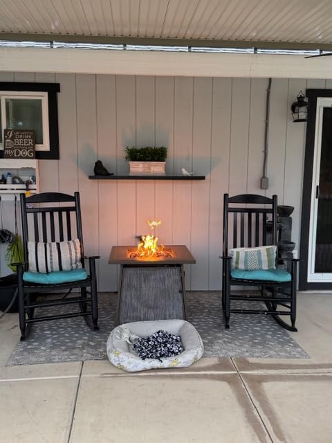 BALI OUTDOORS 50,000 BTU Propane Fire Pit Outdoor, 28 inch Propane Fire Pit Table Square, Gas Firepits for Outside Patio, Garden, Backyard customer photo 1