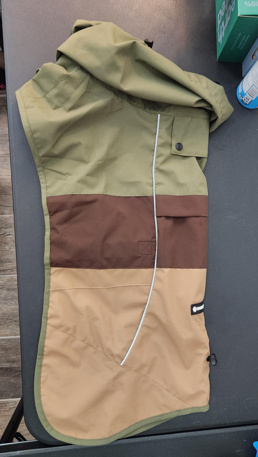 Spark Paws Dog Raincoat, Waterproof Windproof Rain Jacket, Reflective Breathable Full-Body Coverage Dry Suit customer photo 2