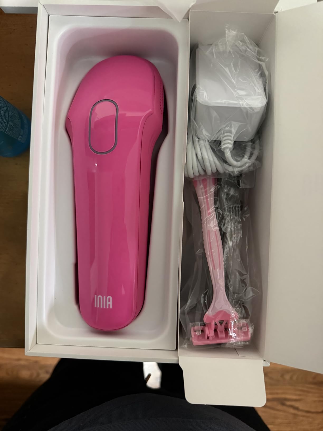 INIA Laser Hair Removal with Ice-Cooling Care for Women and Men, HAUTE Pro Painless at-Home IPL Hair Remover for Coarse Hair in Bikini All Body Areas, Latest Generation for Effective Results (Pink) customer photo 2