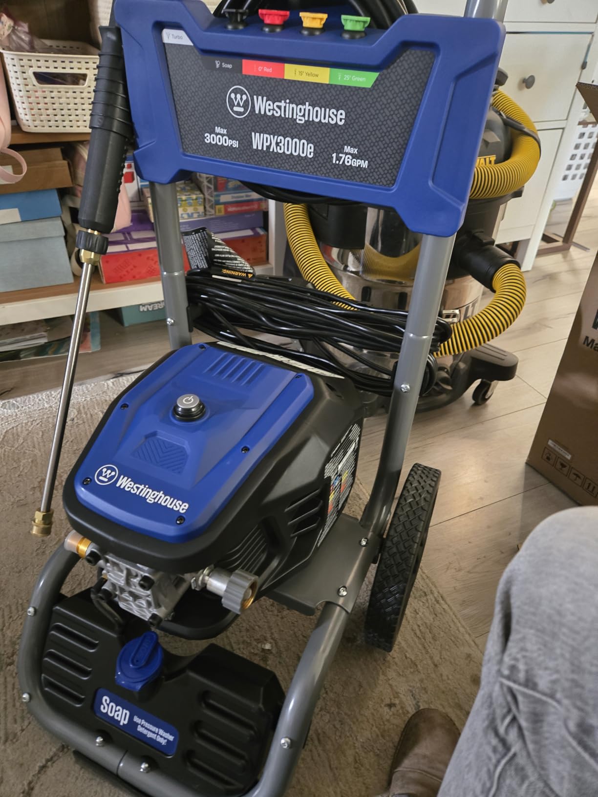 Westinghouse WPX3000e Electric Pressure Washer, 3000 Max PSI and 1.76 Max GPM, Induction Motor, Onboard Soap Tank, Spray Gun and Wand, 5 Nozzle Set customer photo 2