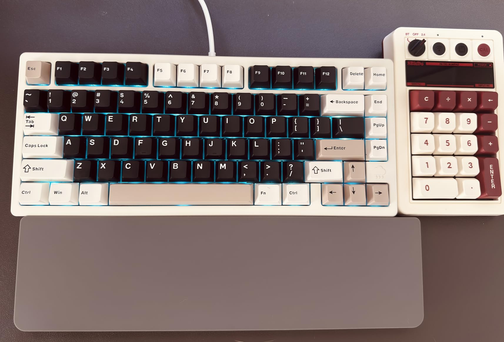 WOBKEY Rainy 75 CNC Aluminum HMX/JWK/Cocoa Switches Triple-Mode Connectivity Mechanical Keyboard with Superior Acoustics, RGB/PP/Mirrored Glass/3500mAh/Violet Switch customer photo 1