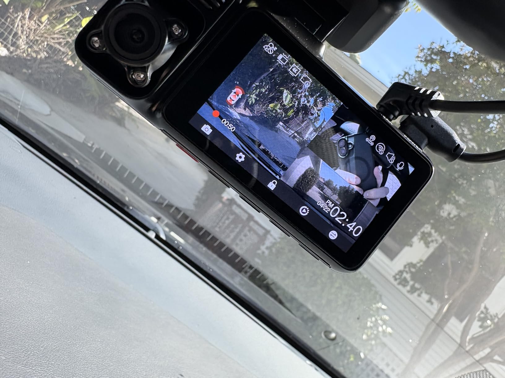 REDTIGER F17 4K 3 Channel Dash Cam, STARVIS 2 IMX675 HDR, 2160P+1080P+1080P Front Inside and Rear Triple Car Camera with 64GB Card, 5.8GHz WiFi GPS, IR Night Vision, G Sensor, WDR, Parking Mode customer photo 2