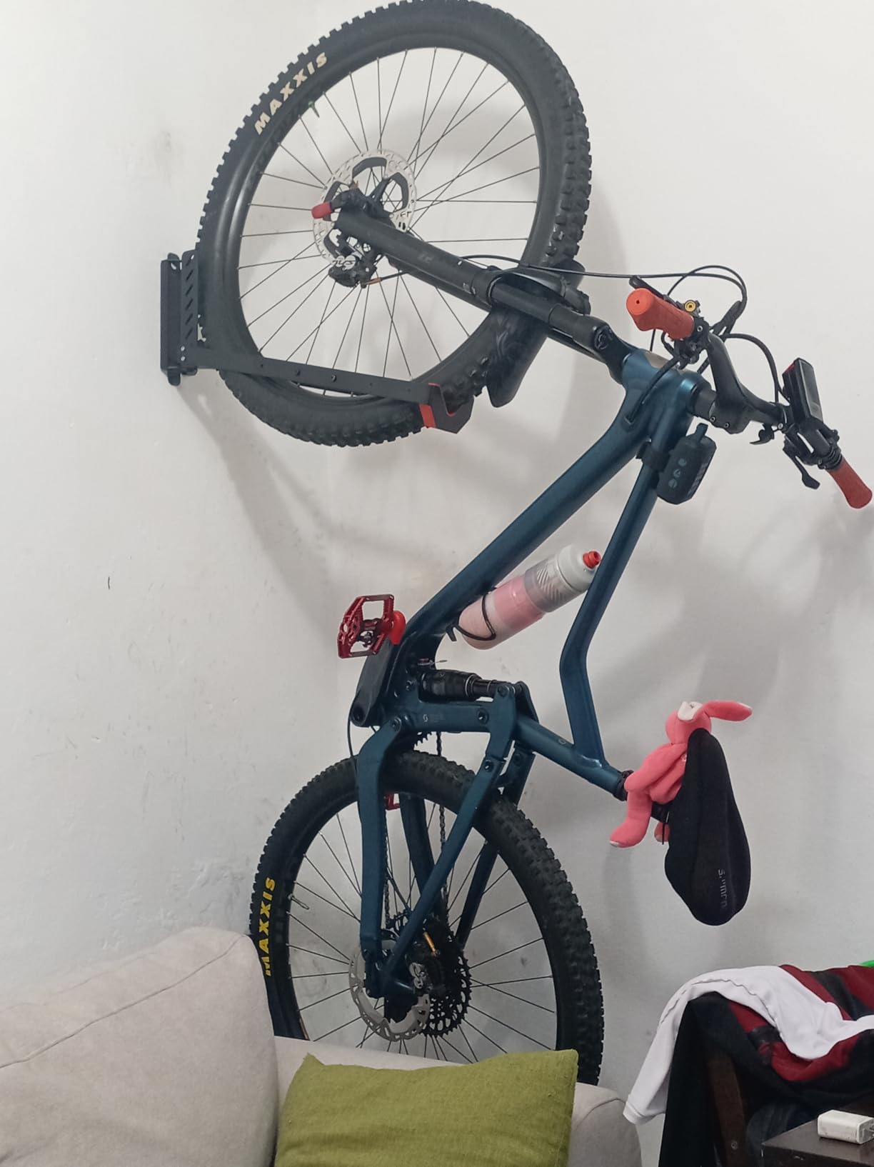 monTEK Swivel Bike Wall Mount, No Heavy Lifting Required Bike Wall Mount, Bike Hangers for Garage, Space-Saving Bike Rack Garage, Easy to Load and Unload, Bike Hanger Can Hold Up to 77 lbs customer photo 1