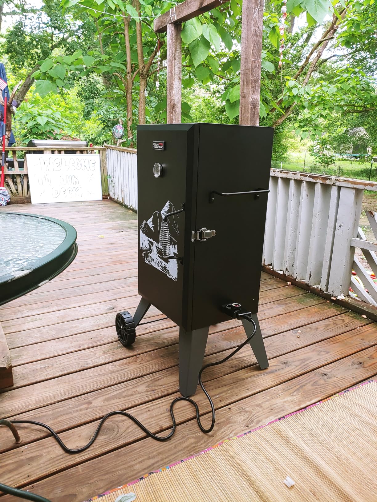 Royal Gourmet SE2805 28-Inch Analog Electric Smoker with 3 Cooking Grates, Outdoor Smoker with Adjustable Temperature Control & 454 Sq. In. Cooking Area, Black customer photo 1