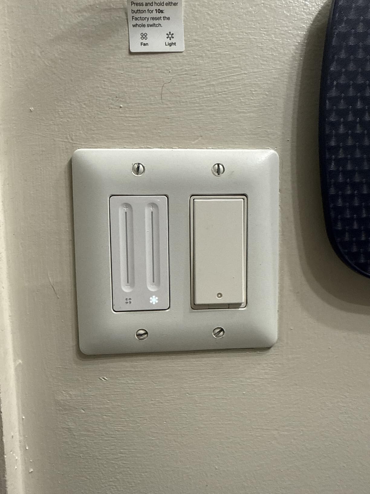 Kasa Smart Ceiling Fan Control & Dimmer Switch | Adjustable 4-Speed Fan & Brightness Control | Works w/Apple HomeKit, Alexa & Google Home | 2.4G Wi-Fi Only, Single Pole, Neutral Wire Required | KS240 customer photo 2