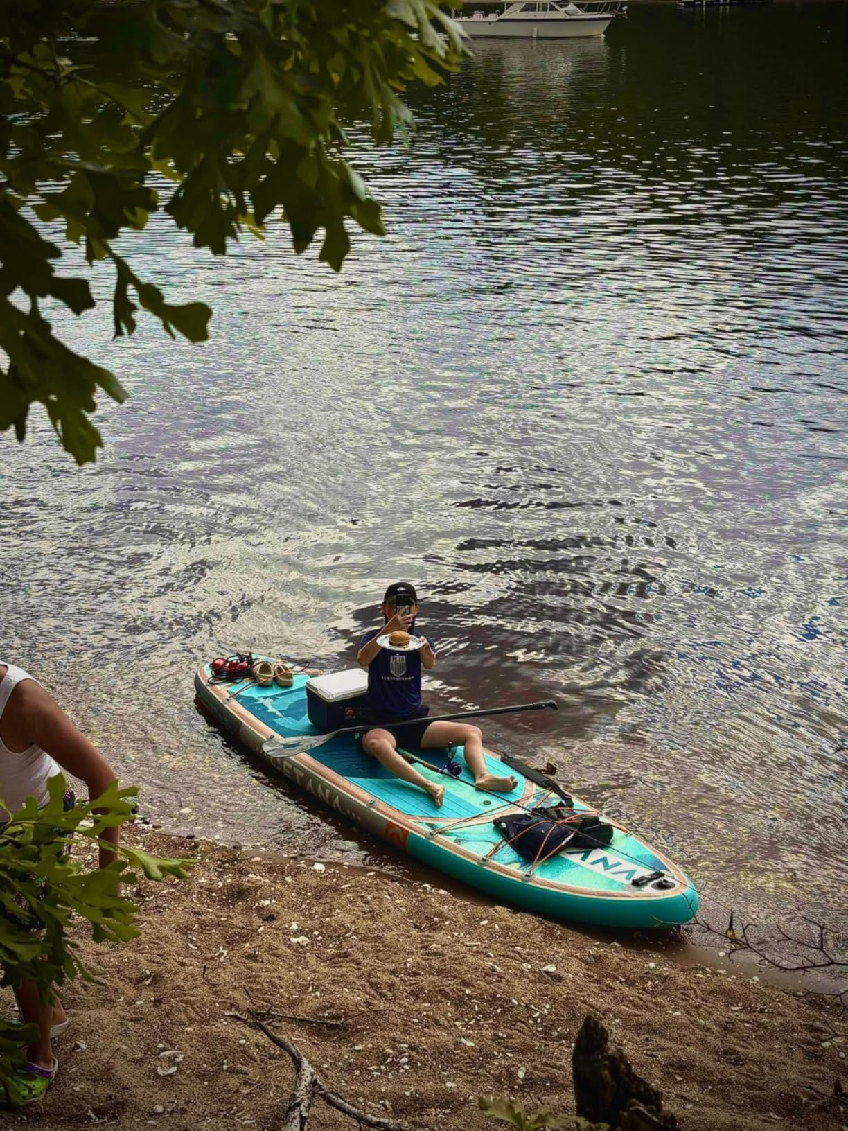 CETANA 11'6x35 Extra Wide Stand Up Paddle Board for Adults and Youth, 400lb Capacity Inflatable Paddle Board, Sup for 2+1 Person with Removable US Fin, 100L Backpack, Floating Paddle, Safety Leash customer photo 2