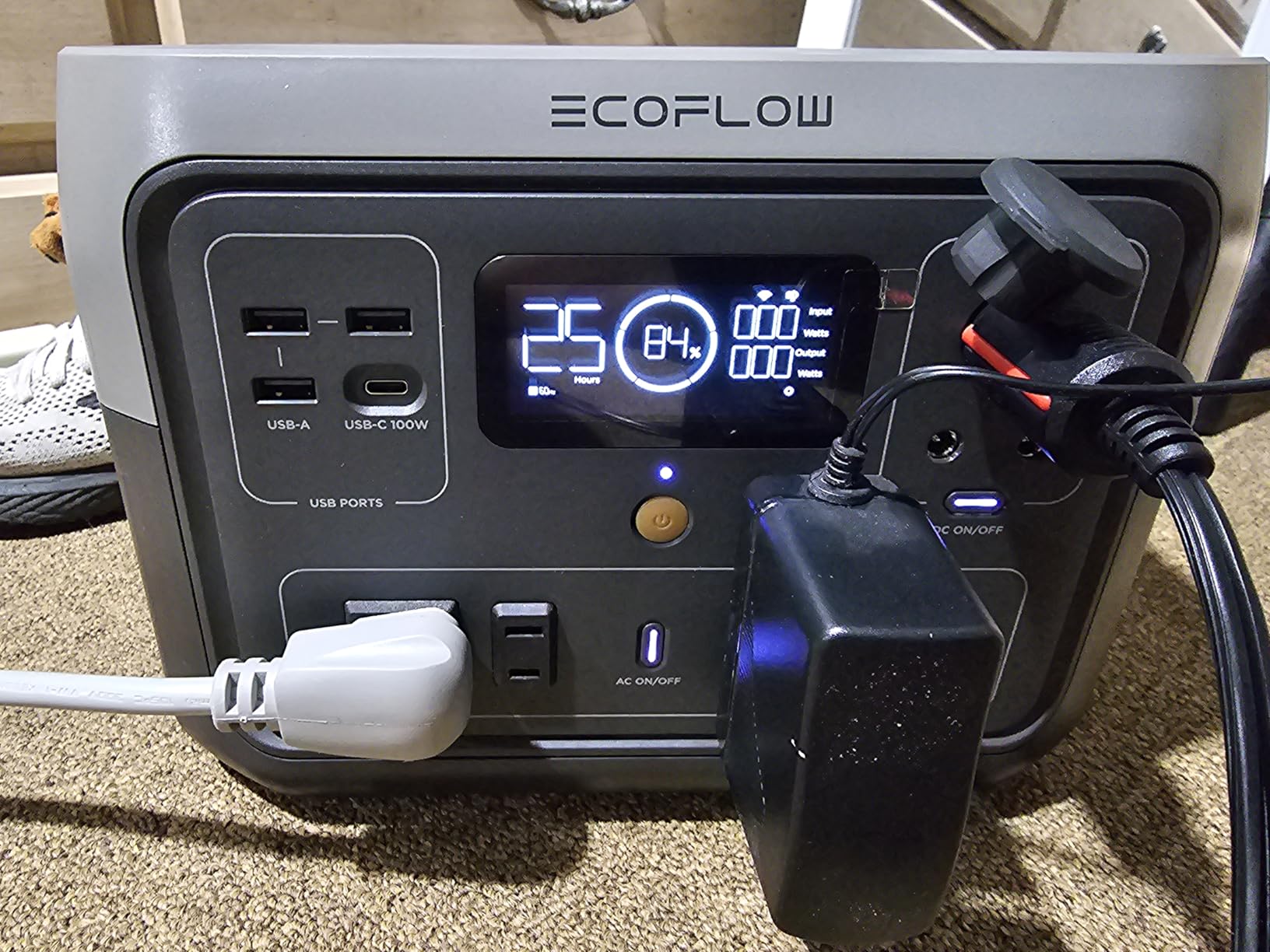 EF ECOFLOW Portable Power Station River 2 Max 500, 499Wh LiFePO4 Battery/ 1 Hour Fast Charging, Up to 1000W Output Solar Generator (Solar Panel Optional) for Outdoor Camping/RVs/Home Use customer photo 1