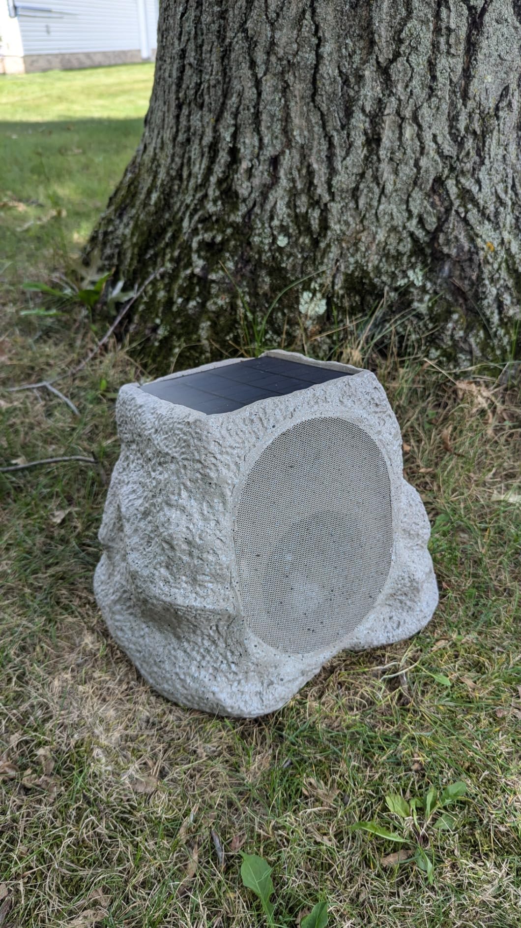 Victrola Rock Speaker Connect, Stone, Wireless Outdoor with Bluetooth 5.3, 22-Hour Battery Life, with Solar Charging, IP65 Water & Dust Resistant customer photo 1