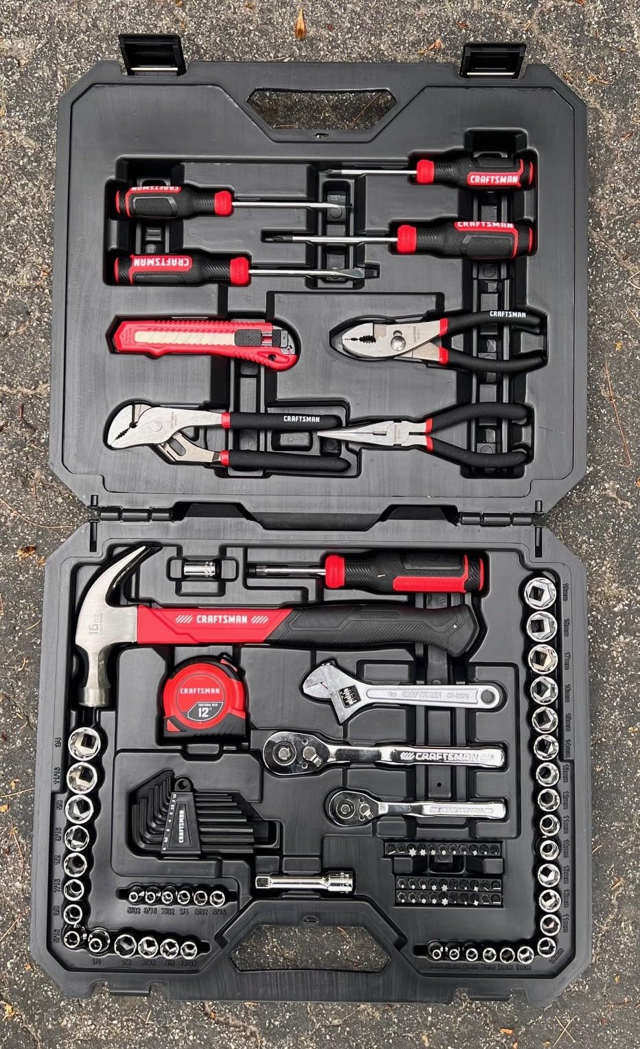 102-Piece Tool Kit for Home and Car, Durable Hand Tools Set with SAE and Metric Socket Set, Screwdrivers, Wrench, Hammer, Pliers, Knife, Hex Keys, Specialty Bits, Tape Measure (CMMT99449) customer photo 2