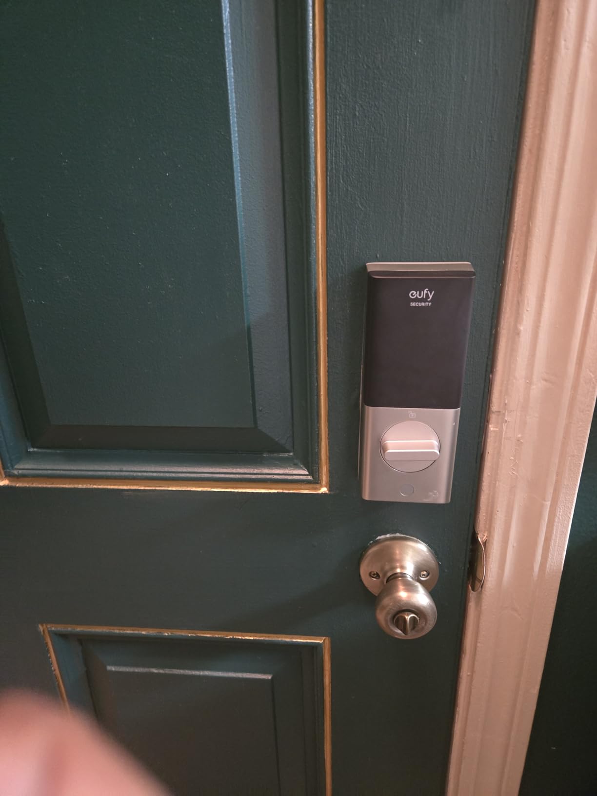 eufy Security Smart Lock C220, Fingerprint Keyless Entry Door Lock, Built-in Wi-Fi, App Remote Control, Front Door Smart Deadbolt, IP53 Waterproof, 8-Months Battery, Nickel customer photo 2