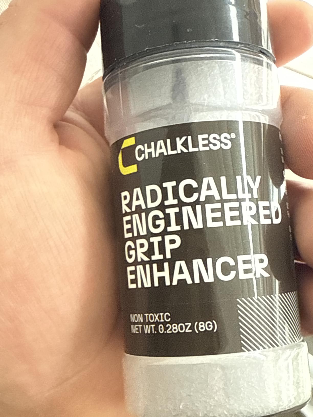 Chalkless Grip Enhancer - Premium Liquid Chalk Alternative & Less Mess Hand Chalk for Weightlifting, Powerlifting, Yoga, Gaming, Climbing, and More, Non-Toxic Long-Lasting & Reliable customer photo 2