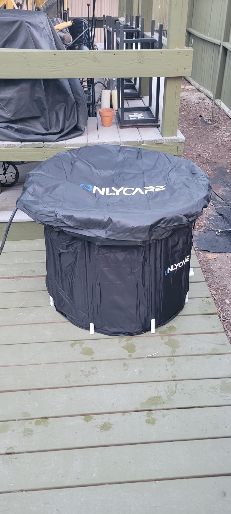 ONLYCARE Upgrade XXL 135 Gal Ice Bath Tub for Athletes - Cold Plunge Tub with Cover - Multiple Layered Cold Water Portable Ice Pod for Therapy Recovery customer photo 2