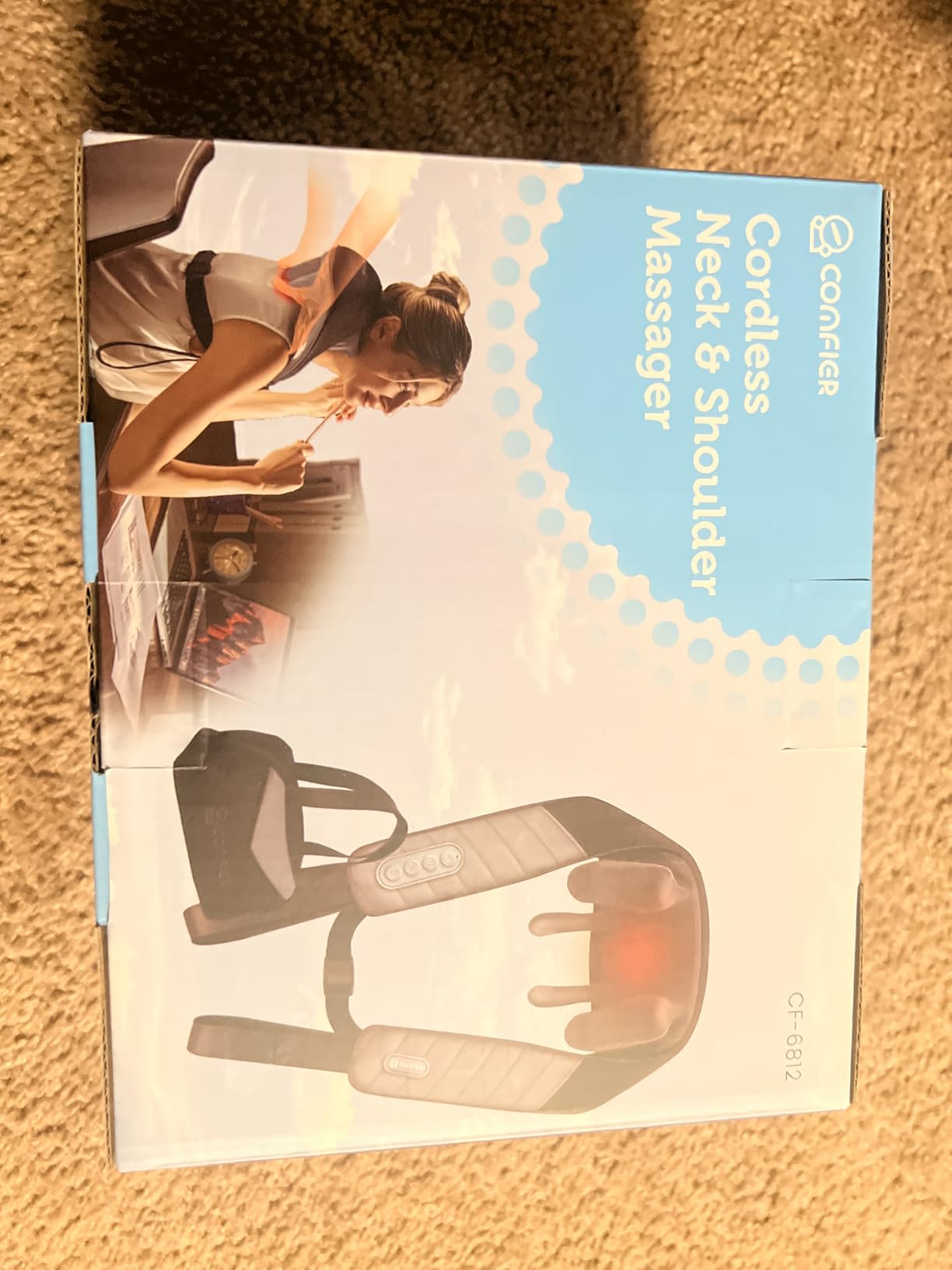 COMFIER Cordless Neck Massager with Heat, 4D Kneading Shiatsu Neck and Shoulder Massager Deep Tissue, Hands-Free Straps, FSA Eligible HSA customer photo 1