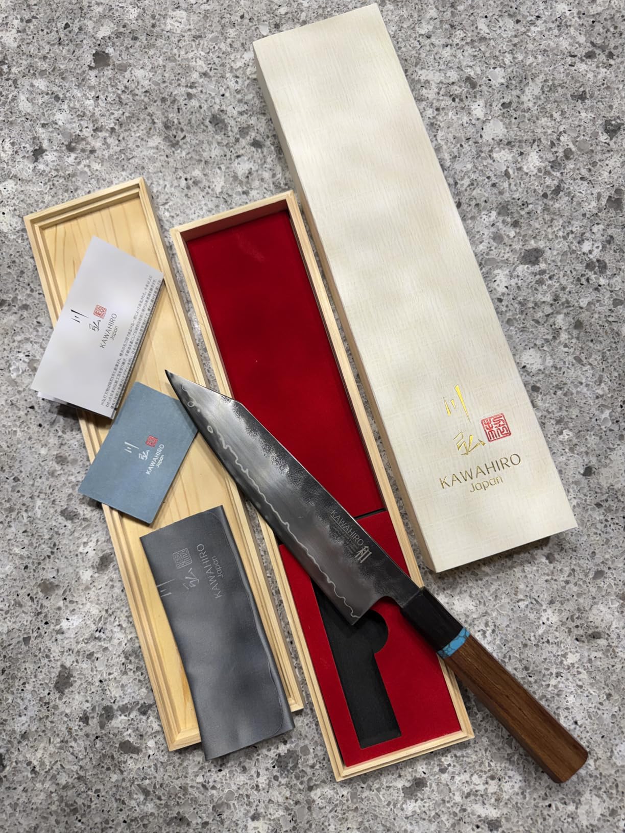 KAWAHIRO Japanese Chef Knife, 8 Inch Hand Forged Razor Sharp VG10 Kitchen Knife customer photo 2