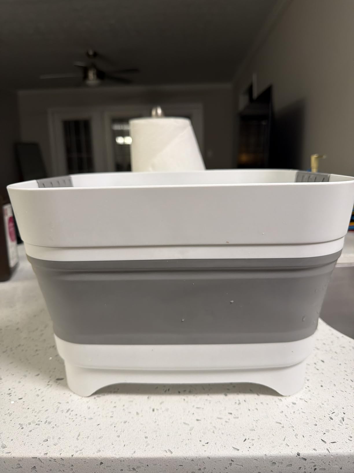 GIMWA 2.6 Gal(10L) Collapsible Wash Basin for Baby Bottles, Gray Space-Saving Collapsible Dish Basin with Drain Plug for bottle washing, Collapsible Bucket for RV Kitchen Essentials customer photo 1