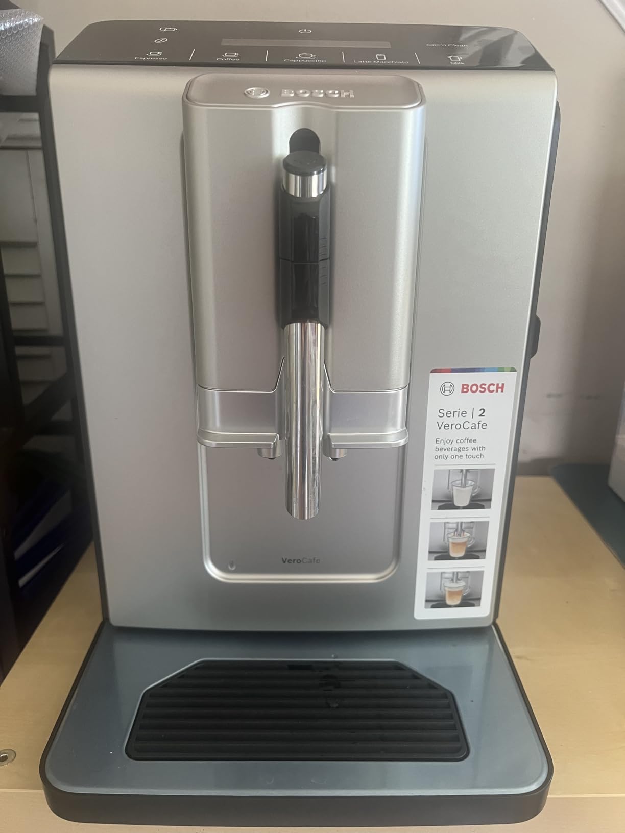 Bosch Fully Automatic Coffee and Espresso Machine - One-Touch Drinks, Barista Style, Double Cup Super Coffee Maker - Large Bean Capacity - Easy Clean, Maintenance - Silver - TIU20307 customer photo 1