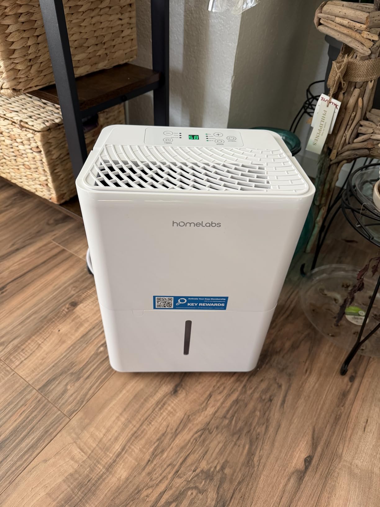 hOmeLabs Dehumidifier 7,000 Sq Ft Wi-Fi (50 Pint MAX 120 Pint at 95F, 90% RH) for Home, Office, Basements with Powerful Moisture Removal, Humidity Control, Auto Shut-off, Quiet Operation customer photo 1