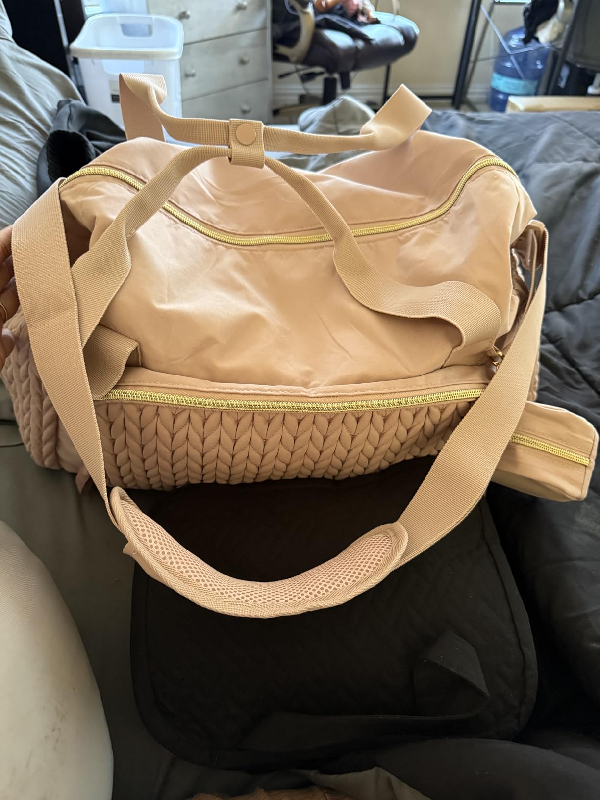 mommore Diaper Bag Tote, Large Capacity Travel Diaper Bags, Hospital Bag for Labor Delivery, Baby Bag with Pacifier Case customer photo 2