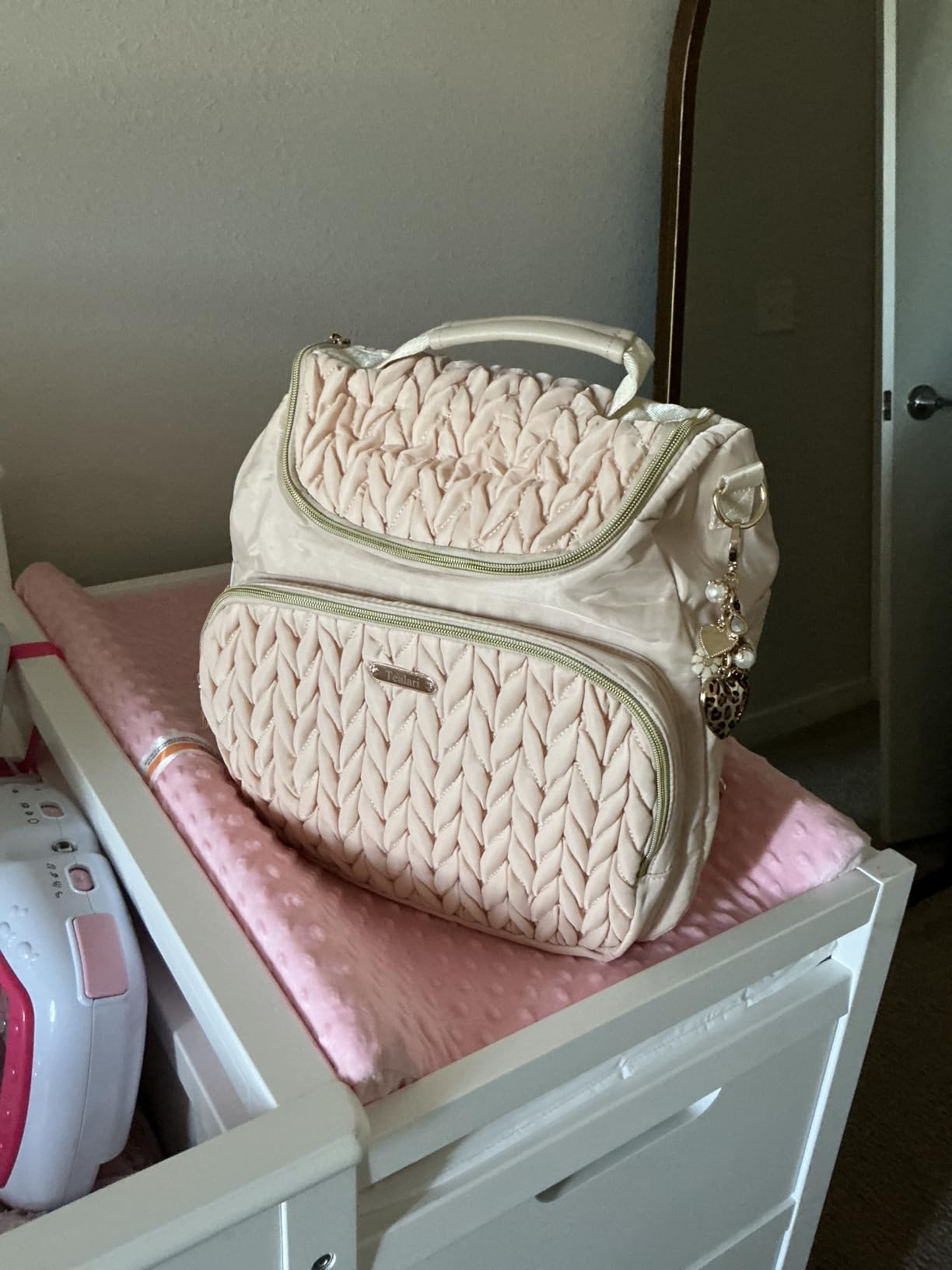 Tealari 4 in 1 Convertible Diaper Bag Backpack, Waterproof Baby Diaper Bag with Changing Pad, Converts into Baby Tote Bag, Diaper Backpack, Stroller Bag and Crossbody Diaper Bag customer photo 2