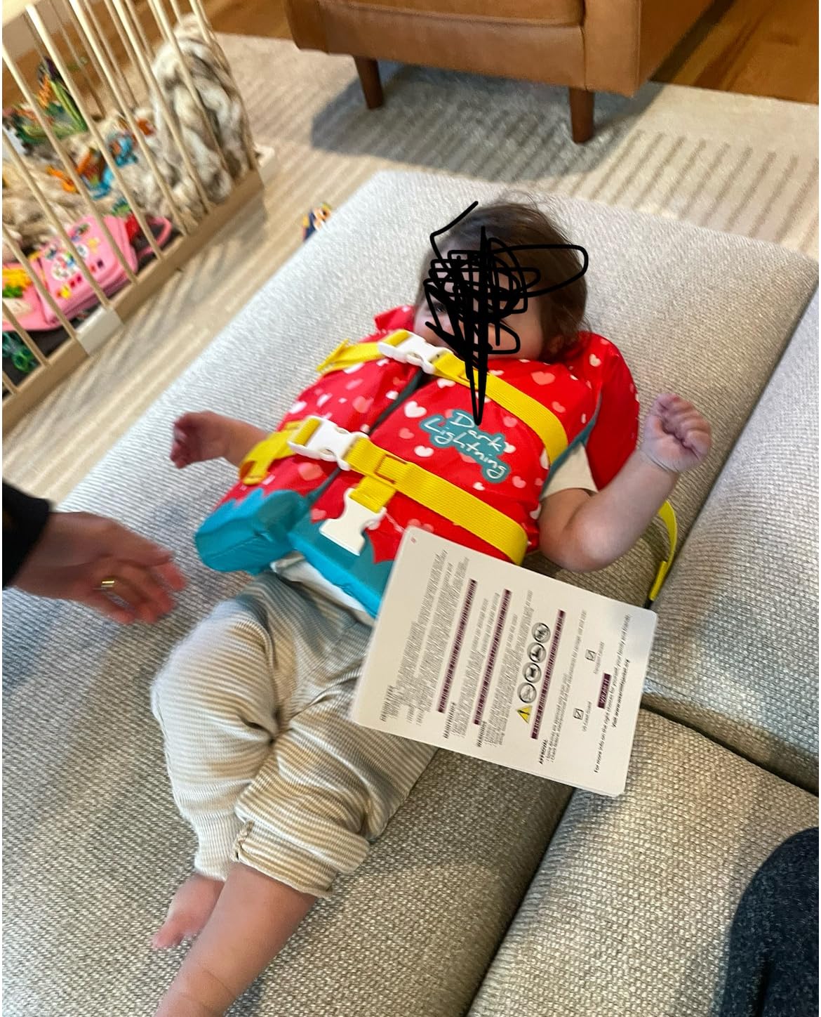 Dark Lightning USCG Approved Infant Life Jacket 0-30 lbs, Swim Vest for Baby/Toddlers 1-3 Year Old 20-30 lbs customer photo 1