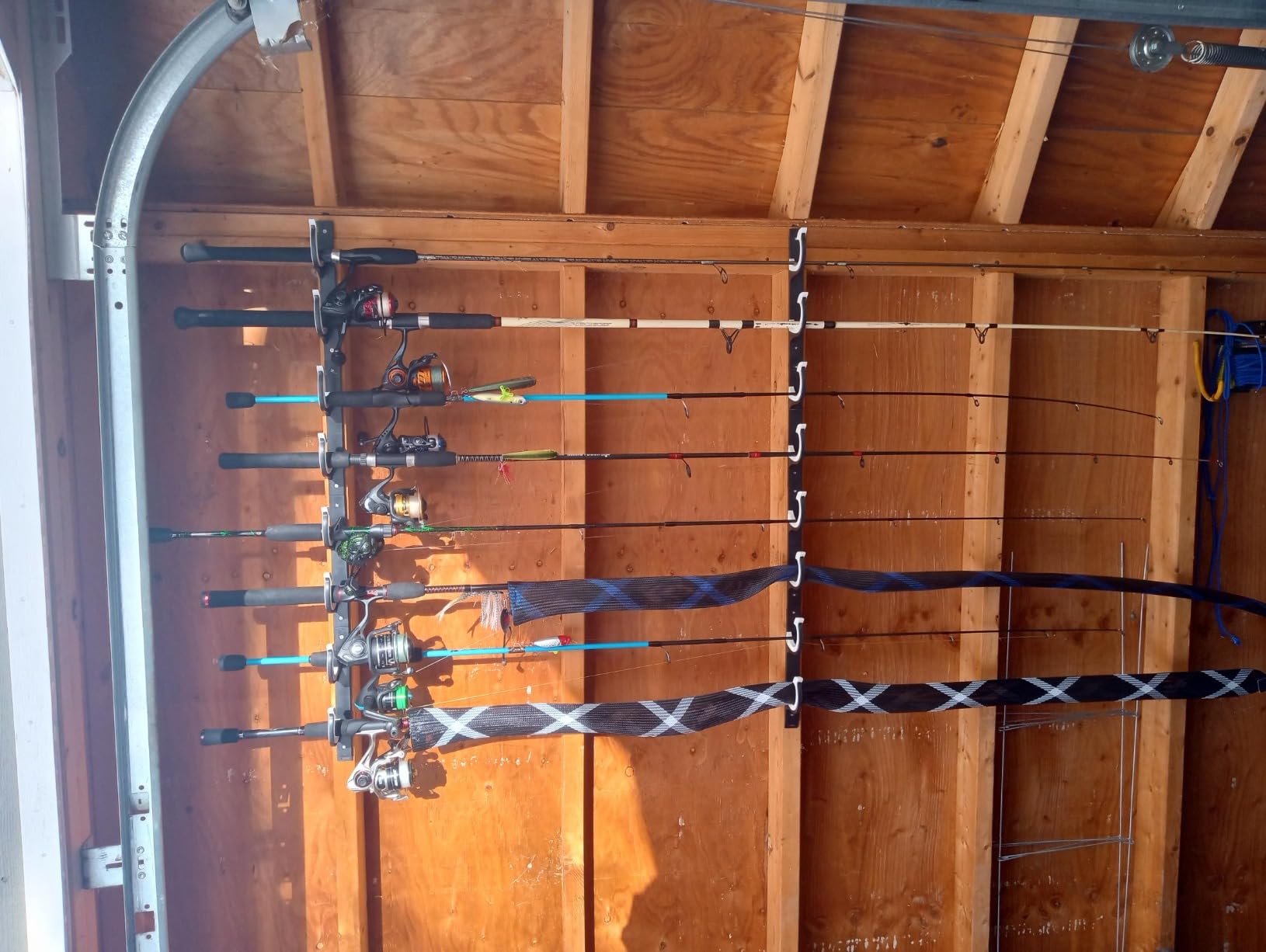QudraKast Horizontal Fishing Rod Holder for Garage Wall Ceiling Mount - Fishing Pole Holders Fishing Rod Rack Holds Up to 4 Rods customer photo 1