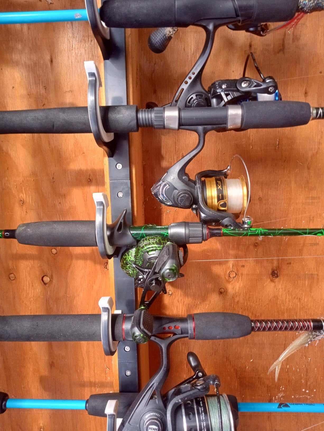 QudraKast Horizontal Fishing Rod Holder for Garage Wall Ceiling Mount - Fishing Pole Holders Fishing Rod Rack Holds Up to 4 Rods customer photo 2