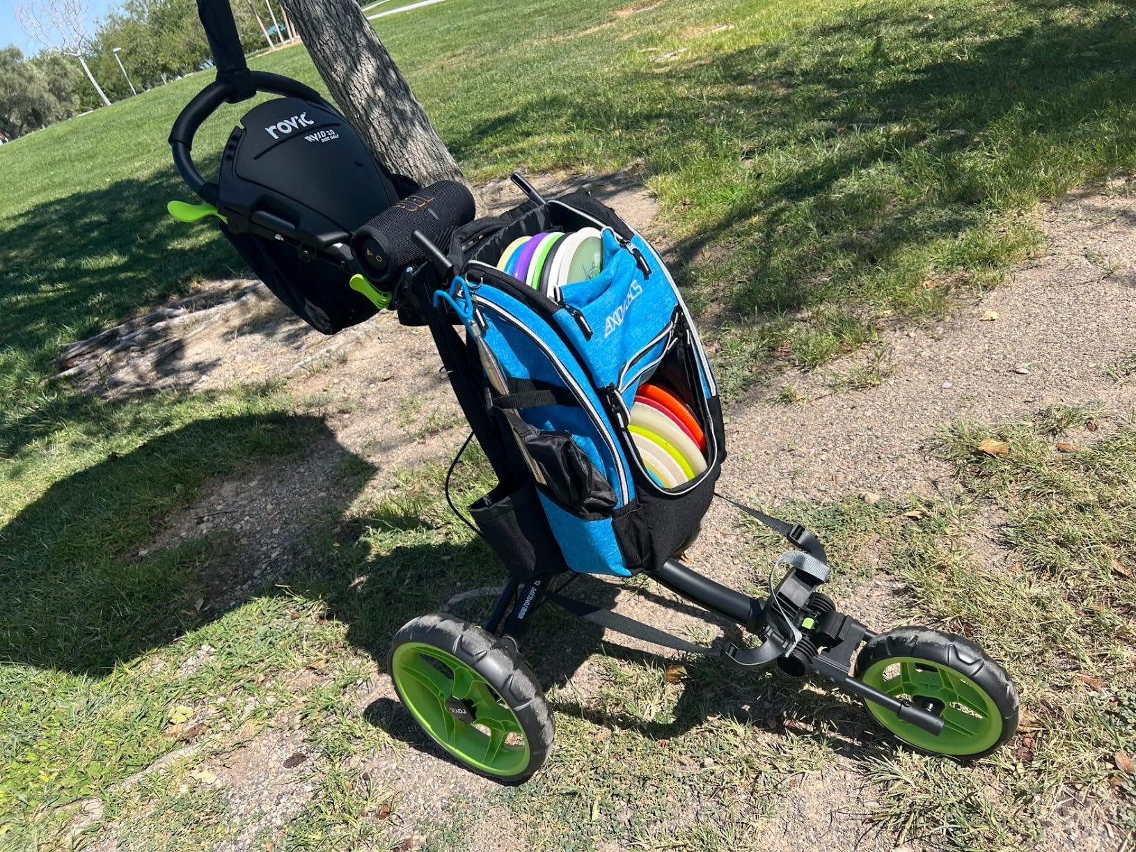 Clicgear Rovic RV1D 2.0 Disc Golf Push Cart | 3-Wheel | Fits All Disc Golf Backpacks customer photo 1