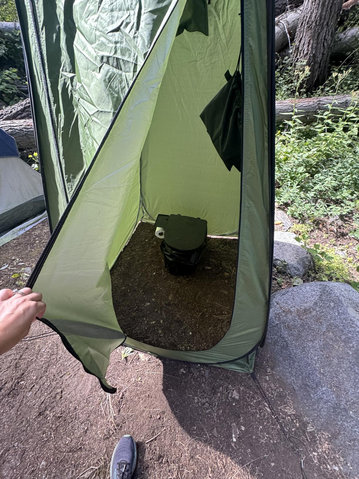 Camping Toilet with Pop-Up Privacy Tent and Liquid Waste Gel, Portable Toilet for Camping with Large Tent customer photo 2