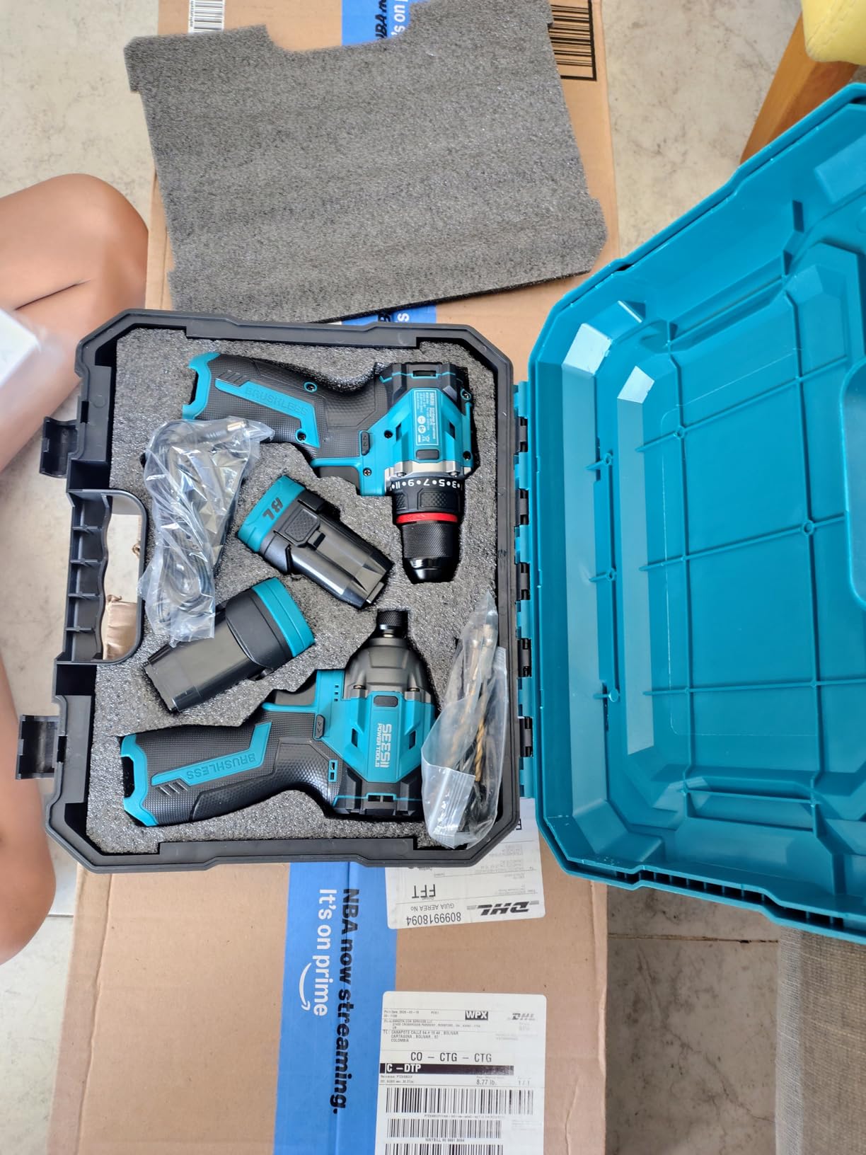 SEESII 21V Max Cordless Drill and Impact Driver, Power Tool Combo Kit Included 3/8'' Drill & 1/4'' Impact Driver, 2x 4000mAh Battery, Fast Charger, 20 pcs Driver Bit Set & Bag customer photo 1