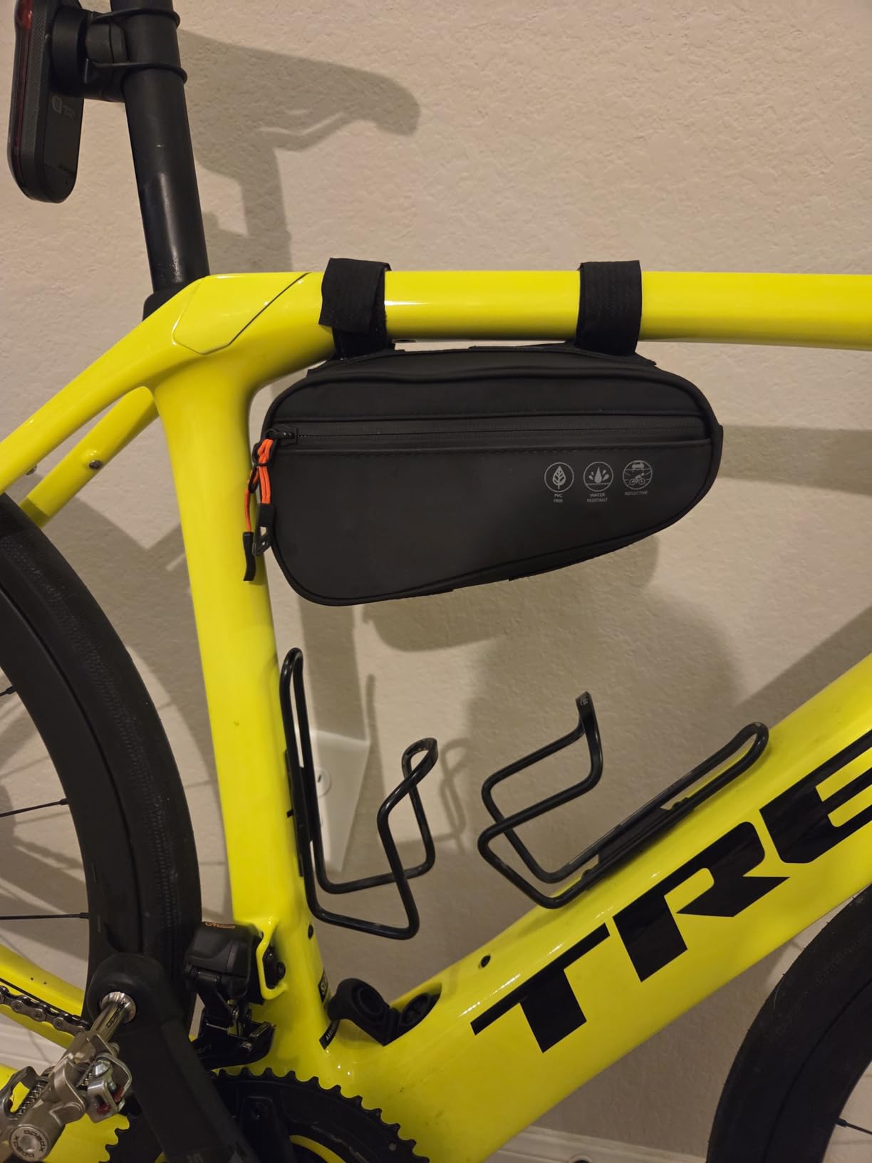 NDakter Bike Triangle Frame Bag, Bicycle Storage Pouch with 2 Side Pockets, 3-in-1 Top Tube Bags for Phone, Waterproof Cycling Tool Accessories Pack for MTB Mountain Road Bikes (1.2L) customer photo 1