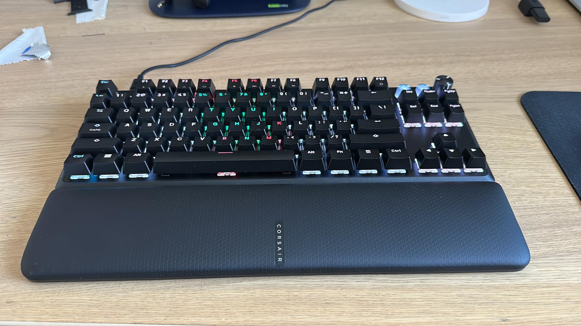 Corsair K70 PRO TKL RGB Tenkeyless Mechanical Wired Gaming Keyboard - Pre-Lubed Hall Effect MGX Hyperdrive Adjustable Switches, Rapid Trigger, ABS Double-Shot, Black customer photo 1