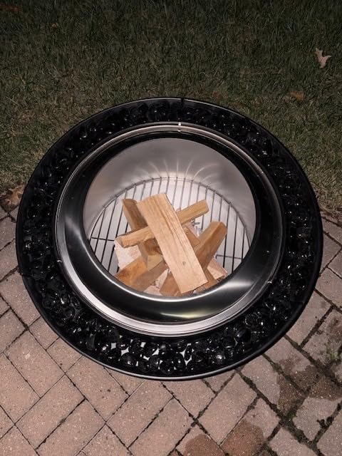 TURBRO 29 Inch Smokeless Fire Pit for Outdoor Wood Burning, Stainless Steel Camping Stove with Stand, Removable Ash Pan, Waterproof Storage Bag, Pluto R29, Black customer photo 1