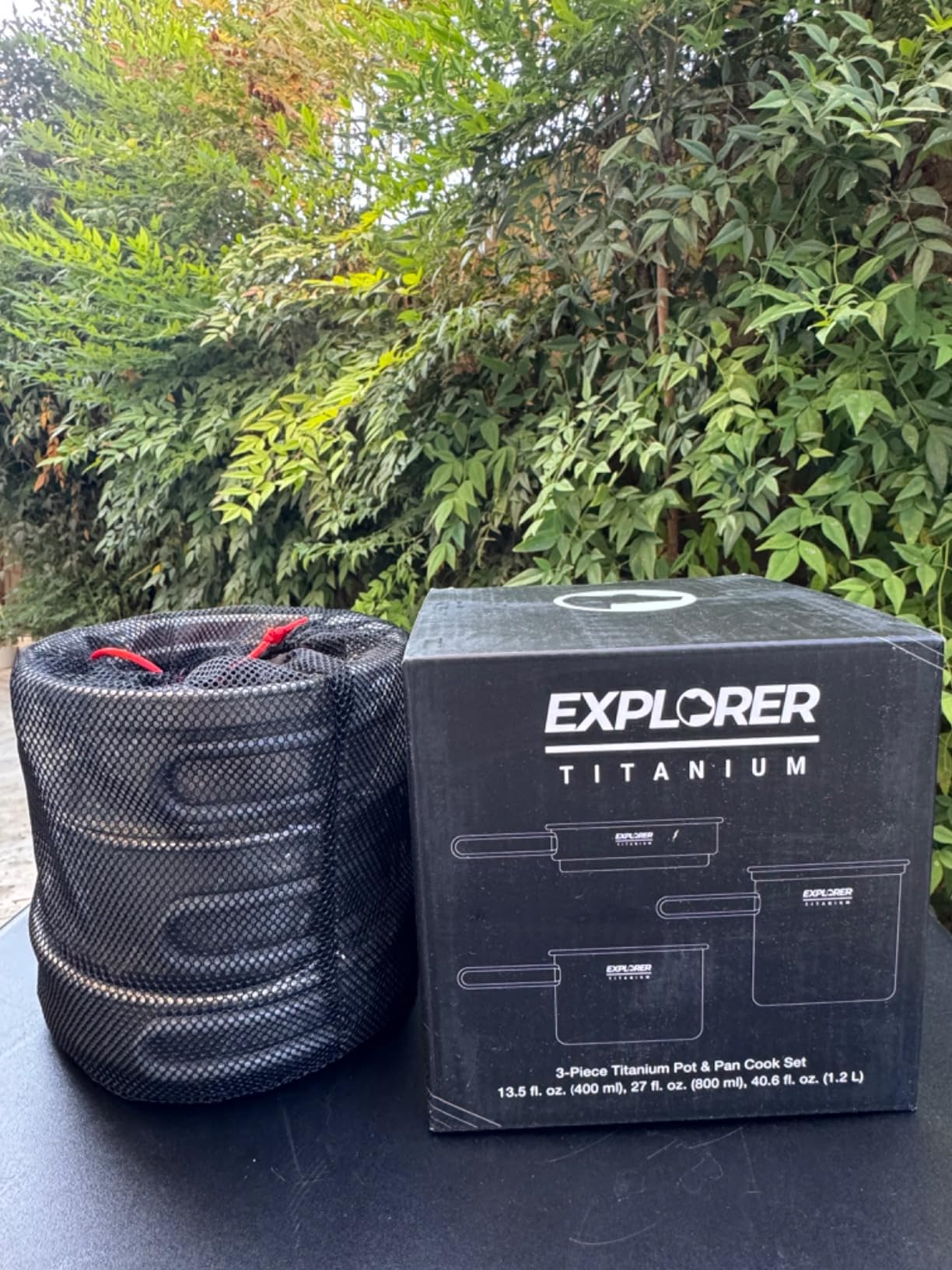 Explorer Bear Titanium Stackable Camping Cooking Pot Mess Kit Set customer photo 2