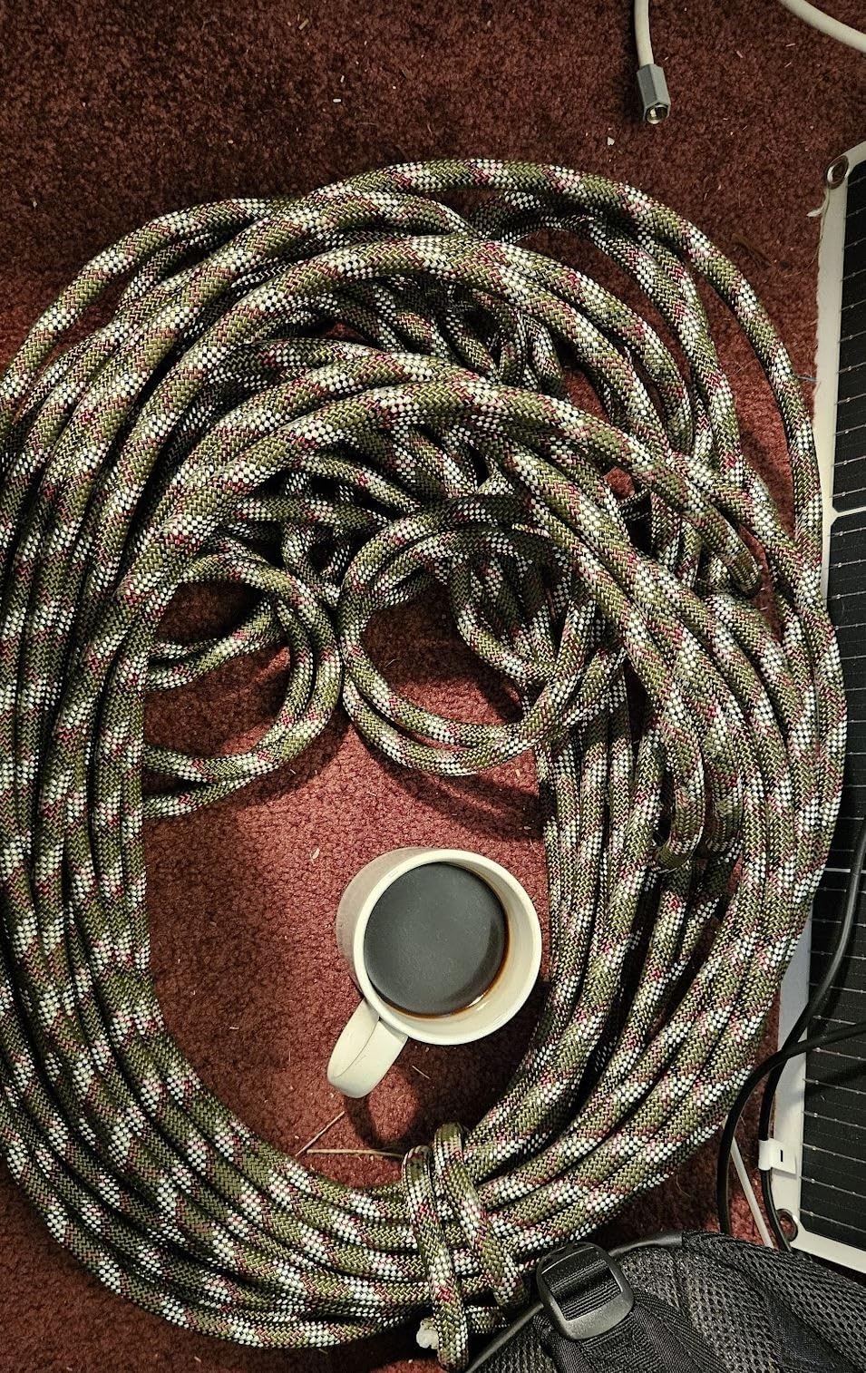 1/2 in x 100Ft Static Polyester Arborist Rope, ASTM F2116 Certified 9000Lbs MBS 48 Strands Bull Rope for Climbing Tree Swing Pulling Sailing customer photo 2